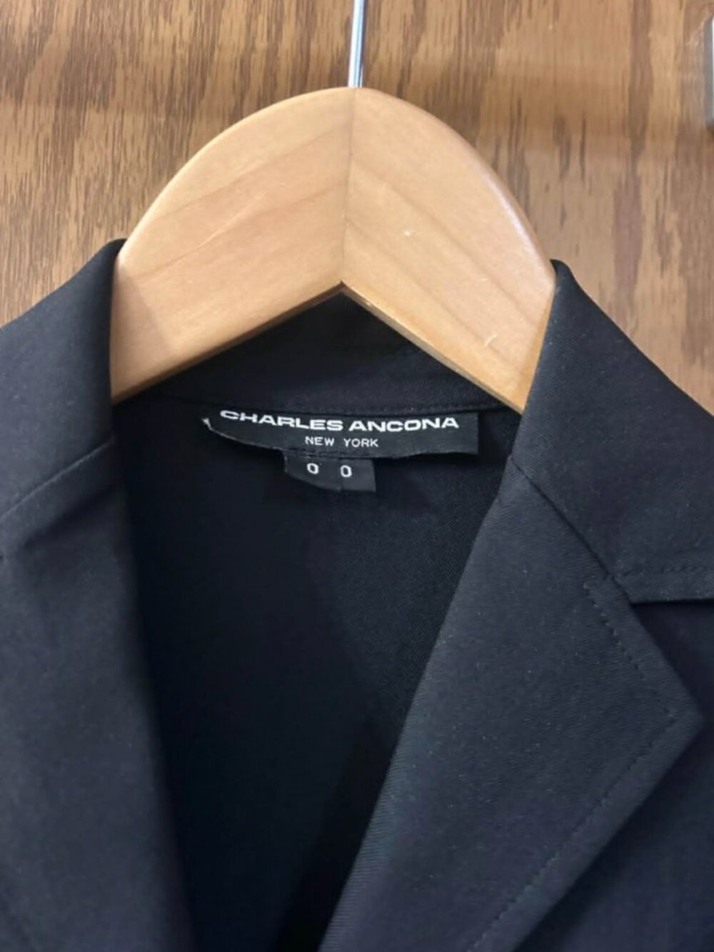 SIZE 00 CHARLES ANCONA BLACK SHOW COAT